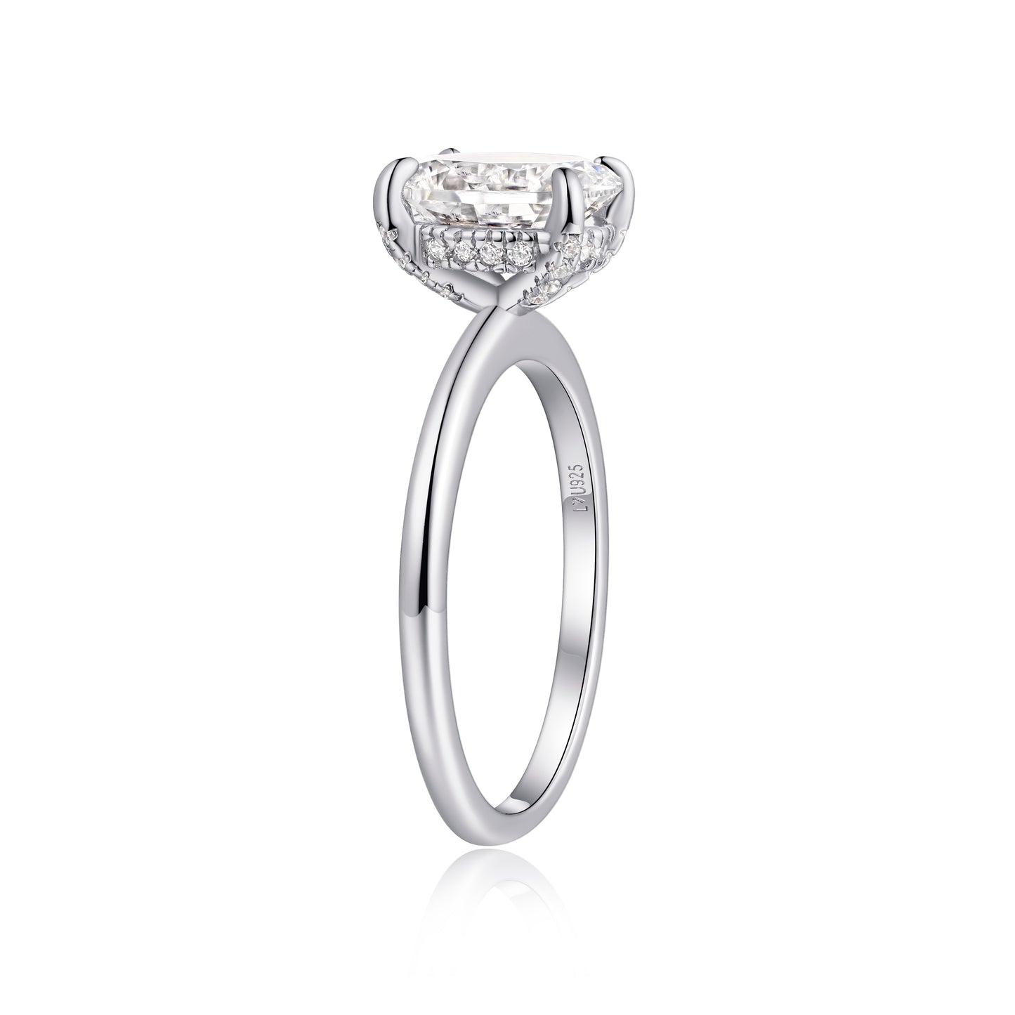 Anillo Ovalo Halo