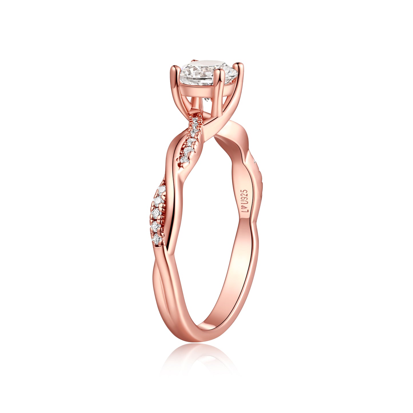 Anillo Entrelazado Oro Rosa