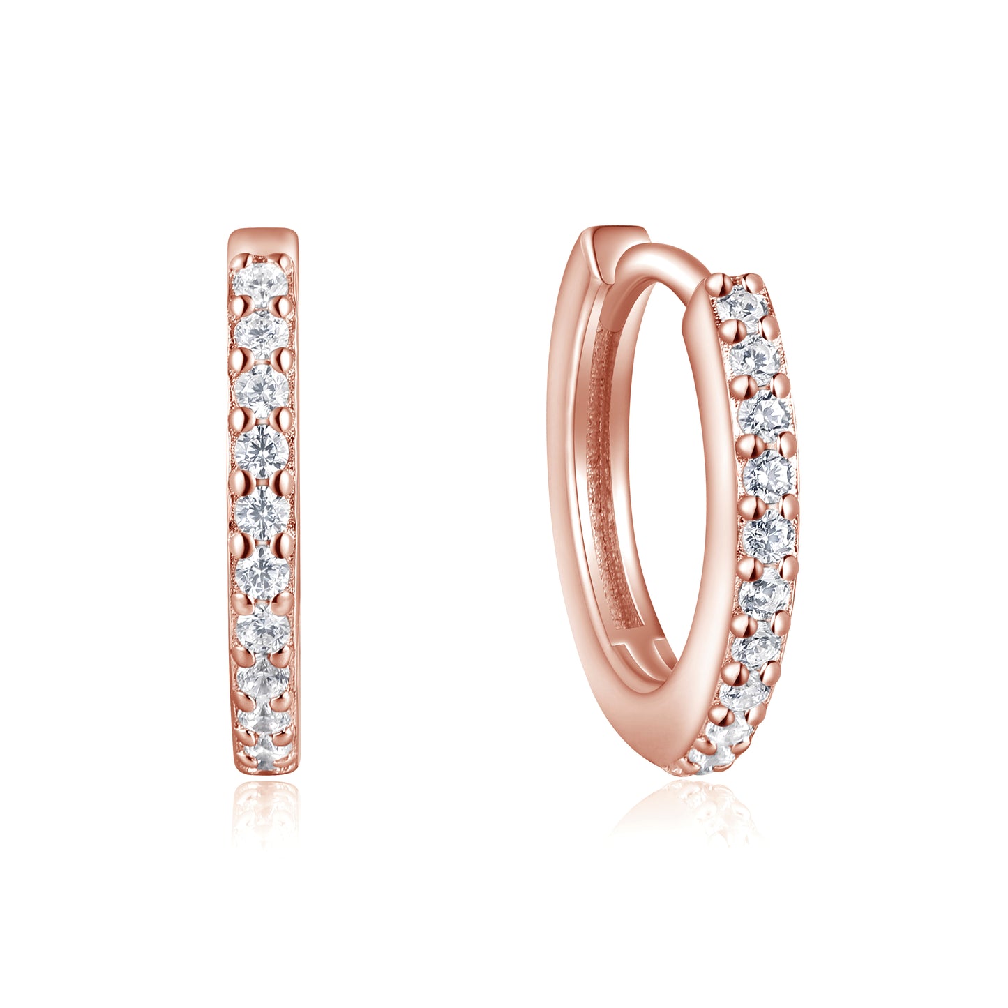 Aretes Hoops Oro Rosa