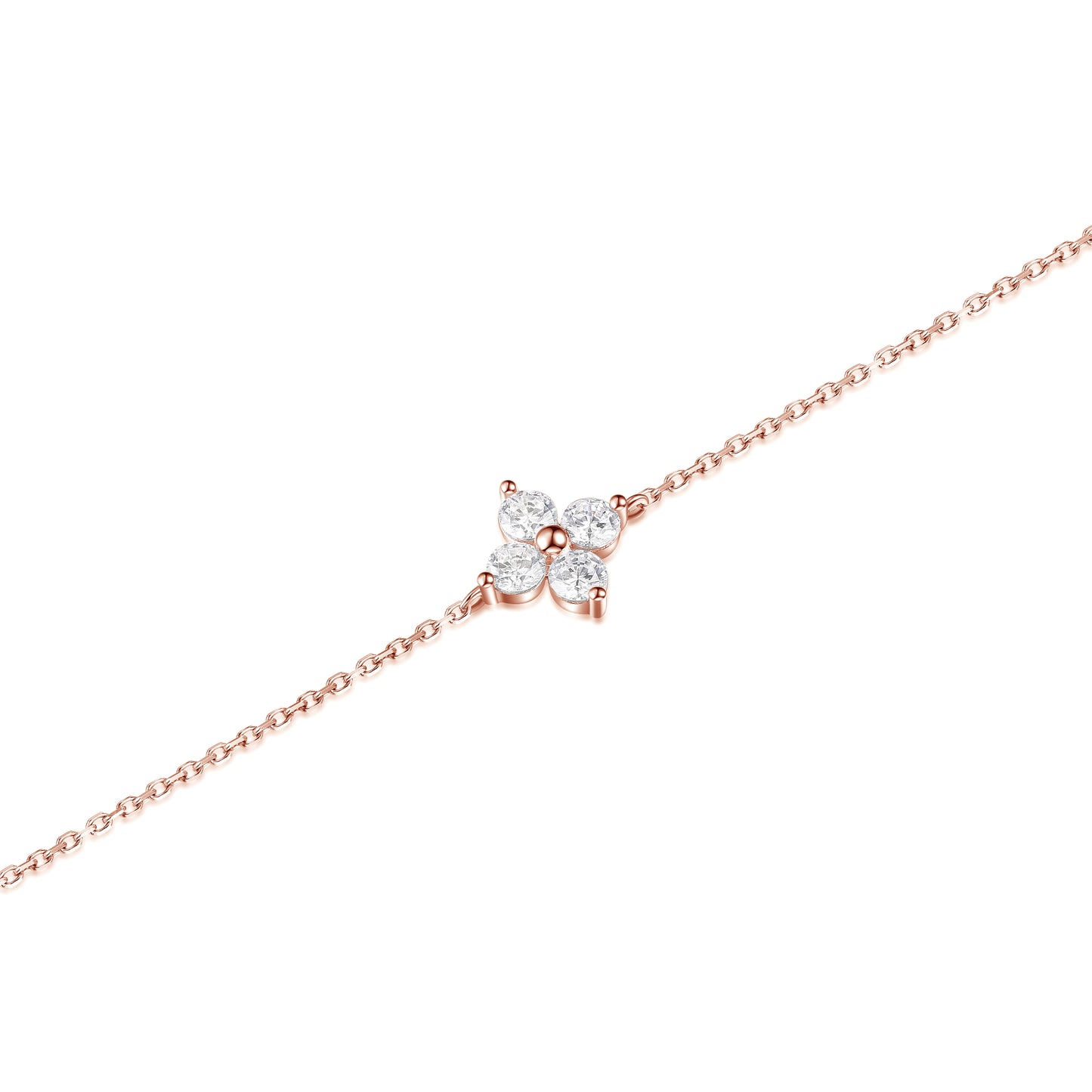 Pulsera Trébol Oro Rosa
