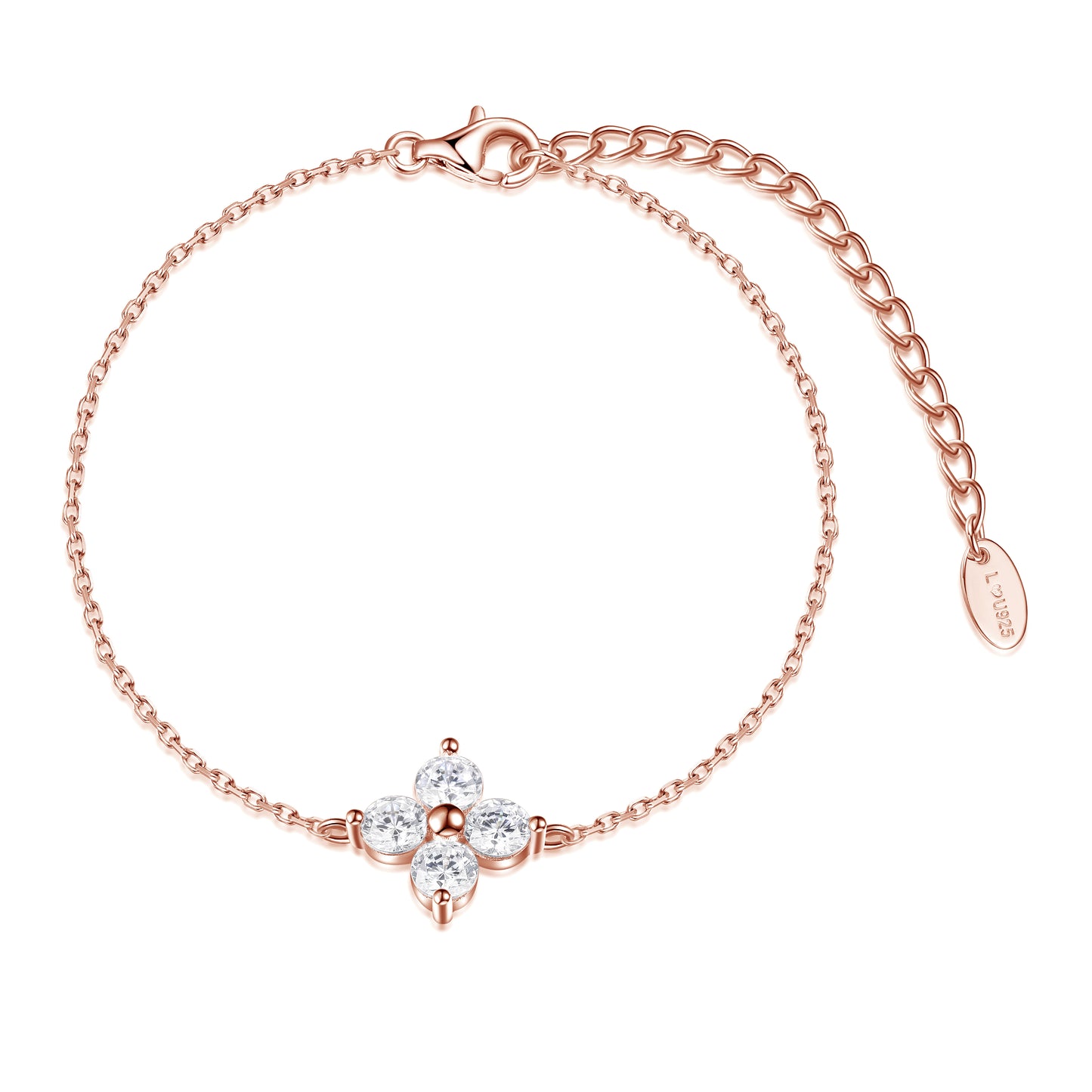 Pulsera Trébol Oro Rosa