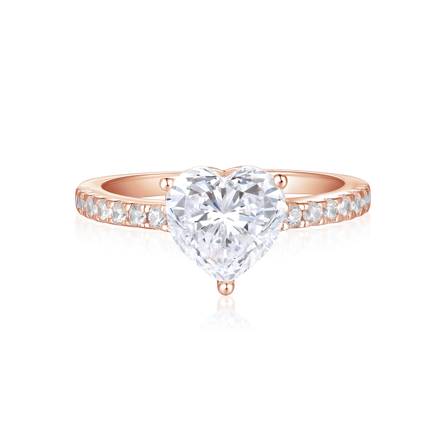 Anillo Corazon Oro Rosa