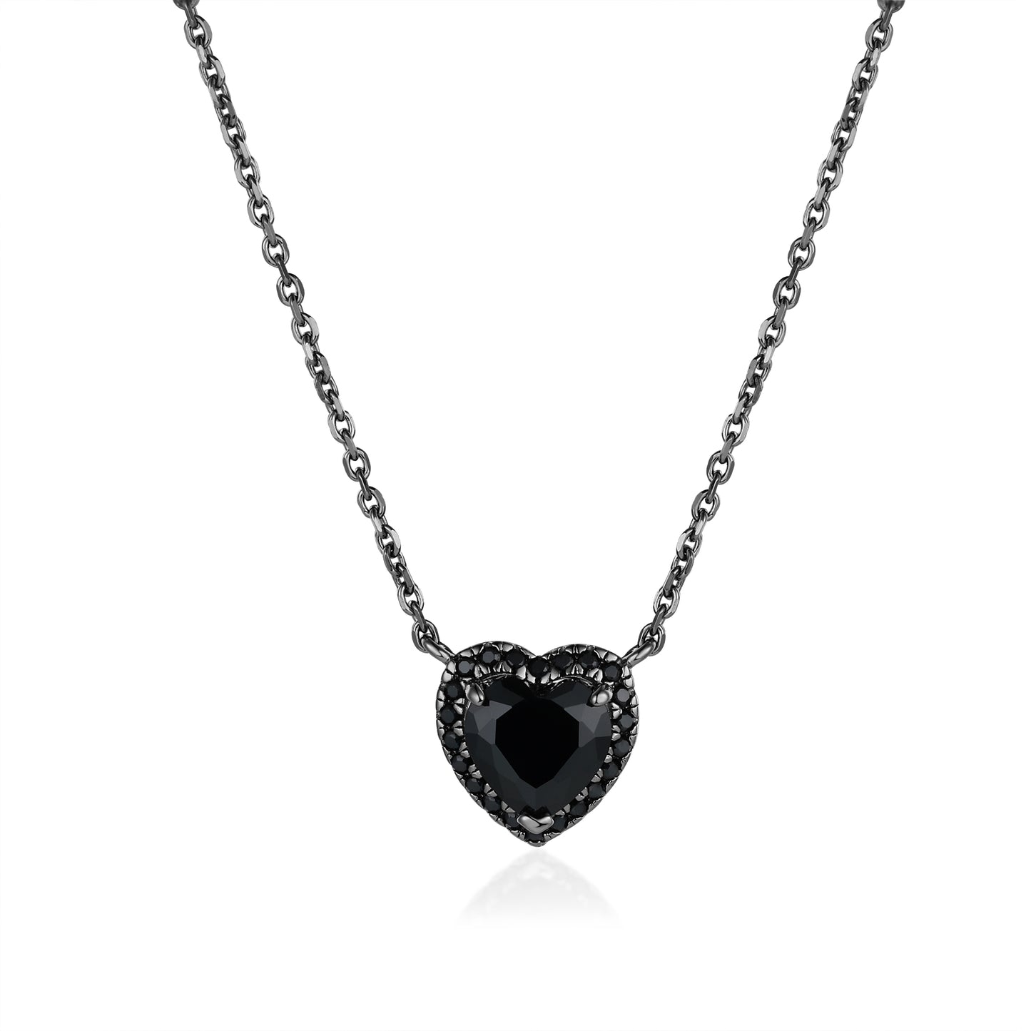 Collar Corazon Halo Black