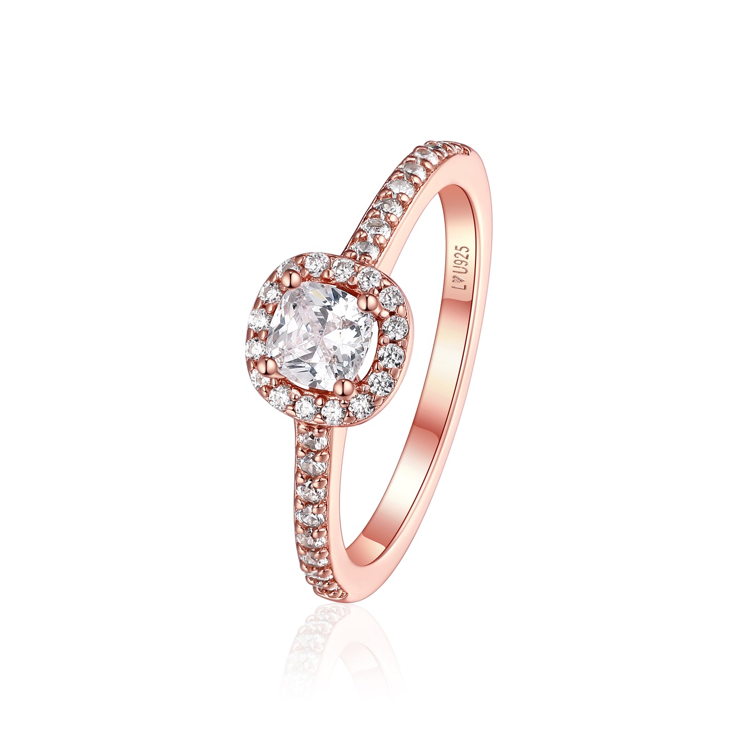 Anillo Cushion Oro Rosa