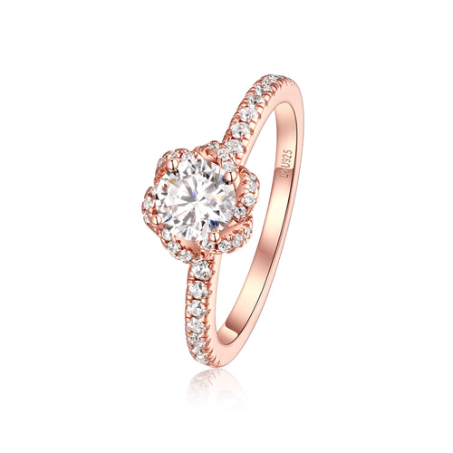 Anillo Flowerset Oro Rosa