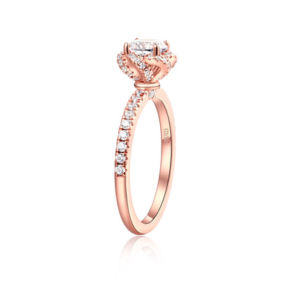 Anillo Flowerset Oro Rosa