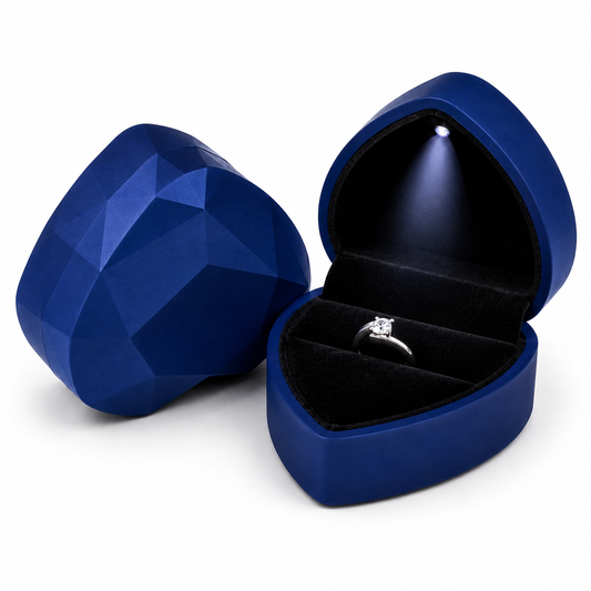 Caja de Regalo Corazón LED Azul