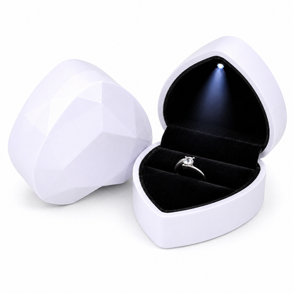 Caja de Regalo Corazón LED Blanca