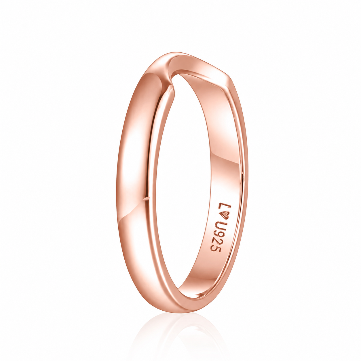 Anillo Banda Marquise H Oro Rosa