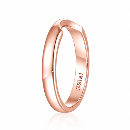 Anillo Banda Marquise H Oro Rosa