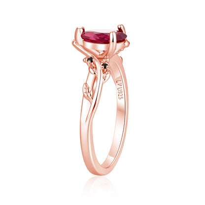 Anillo Rubí Oro Rosa