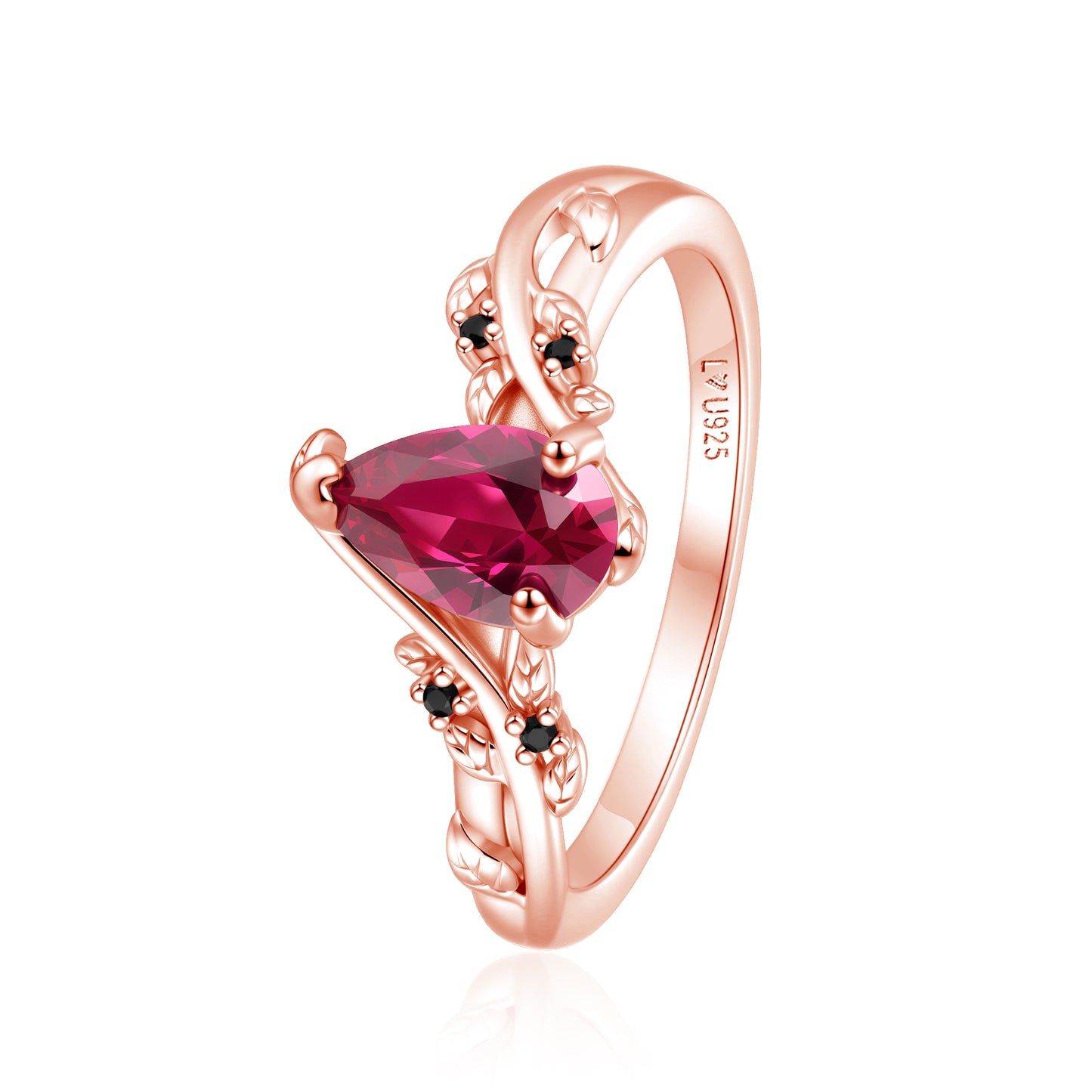 Anillo Rubí Oro Rosa