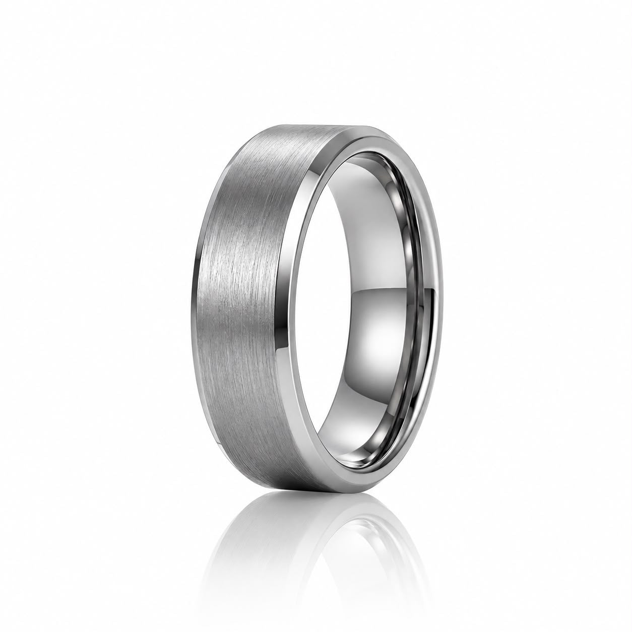 Anillo Tungsteno Plateado