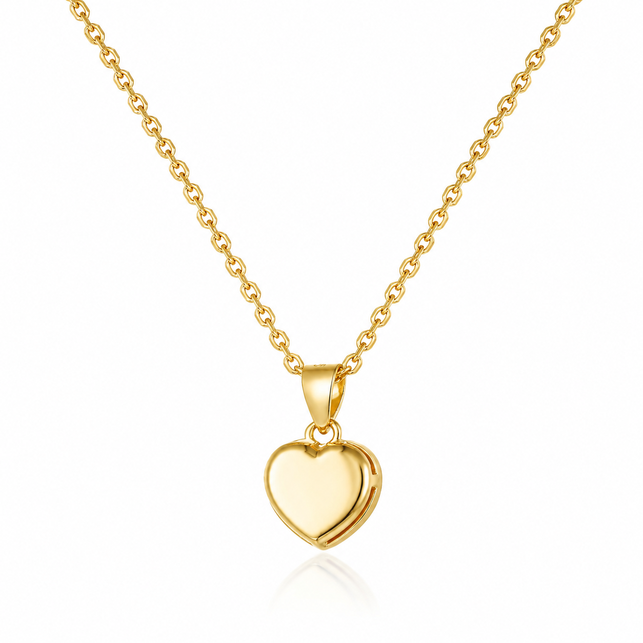 Collar Corazon Promesa Oro Amarillo