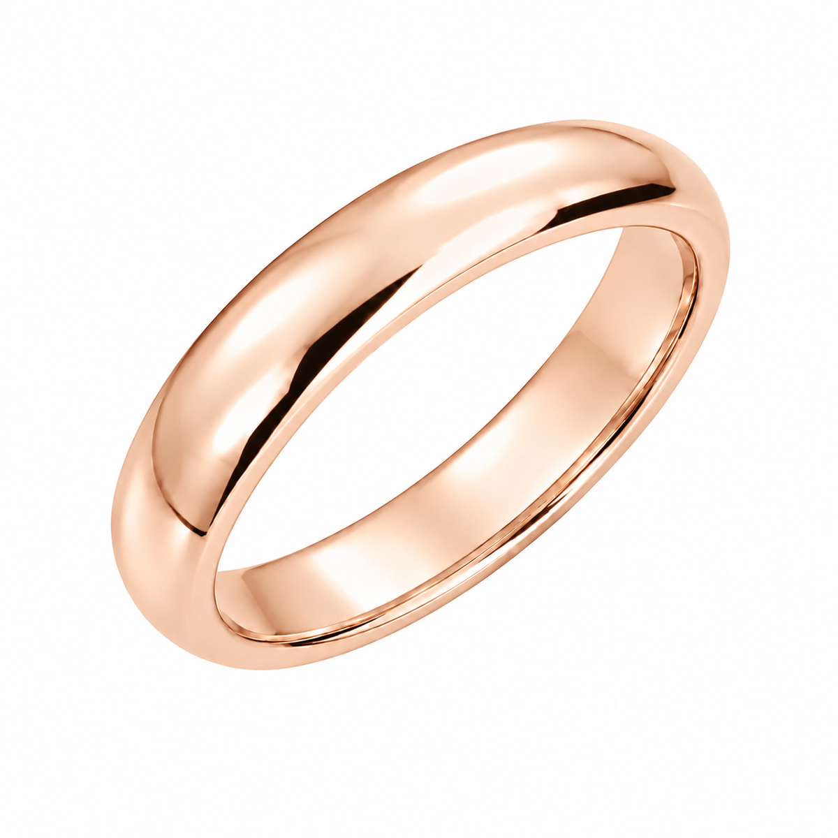 Anillo Matrimonio Liso Oro Rosa en plata 925 - Louty Joyería