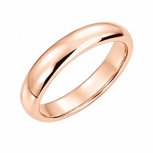 Anillo Matrimonio Liso Oro Rosa en plata 925 - Louty Joyería