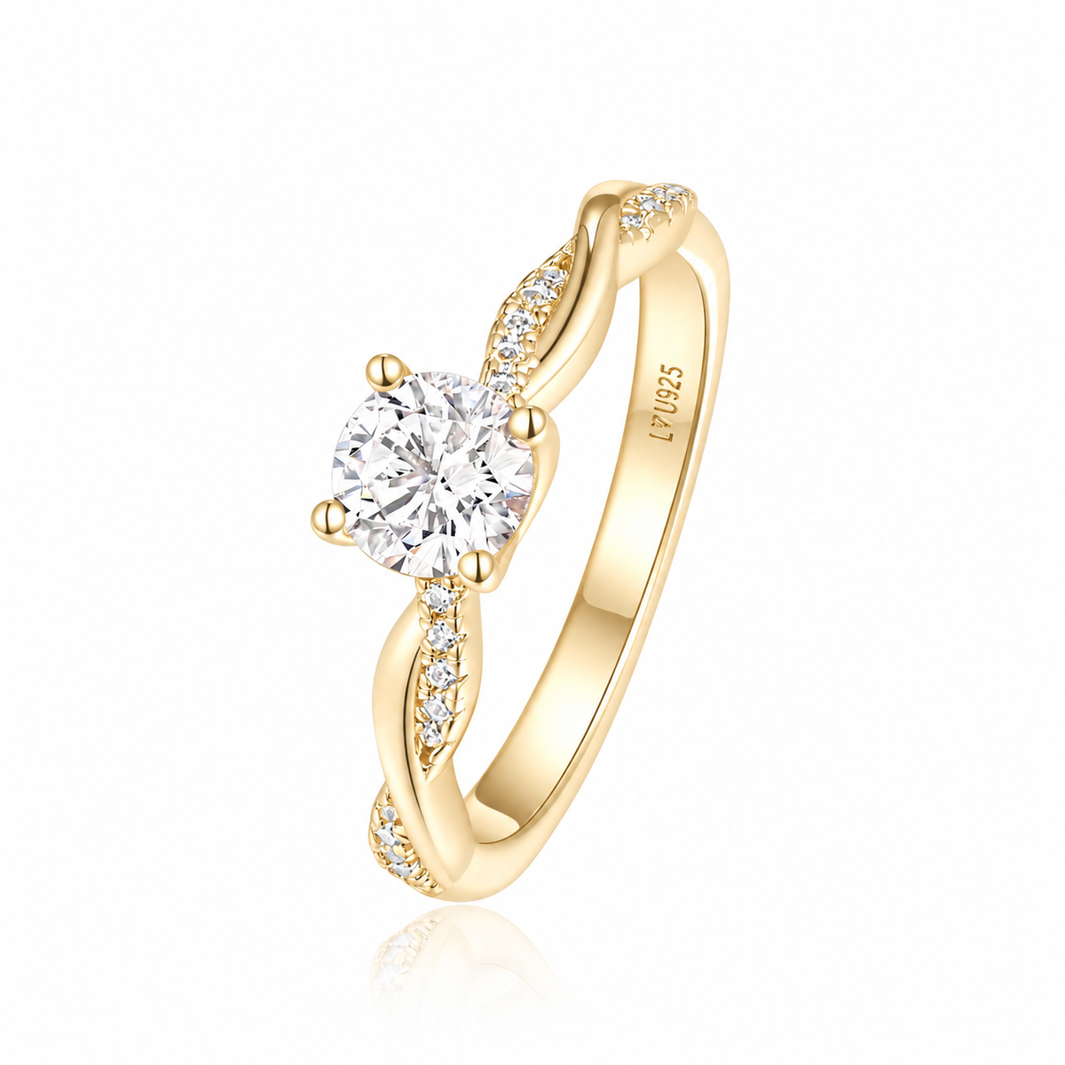Anillo Entrelazado Oro Amarillo en plata 925 - Louty Joyería