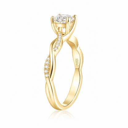 Anillo Entrelazado Oro Amarillo en plata 925 - Louty Joyería