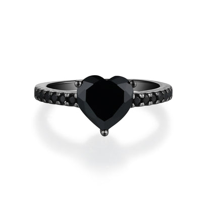 Anillo Corazon Black