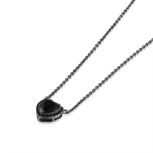 Collar Corazon Halo Black