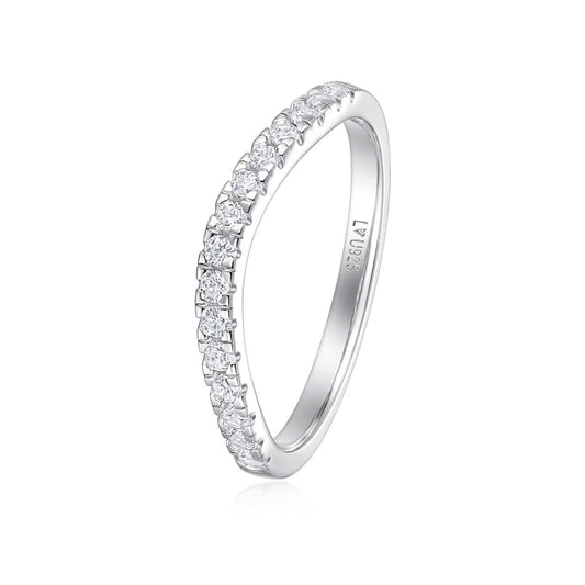 Anillo Cintillo Curvo Half
