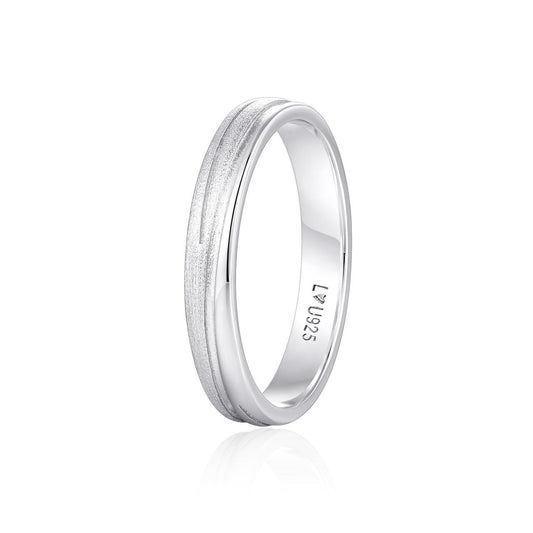 Anillo Matrimonio Combinado M Plata