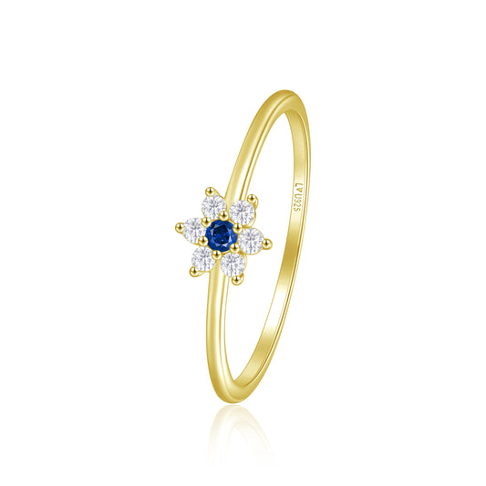 Anillo Índigo Oro Amarillo
