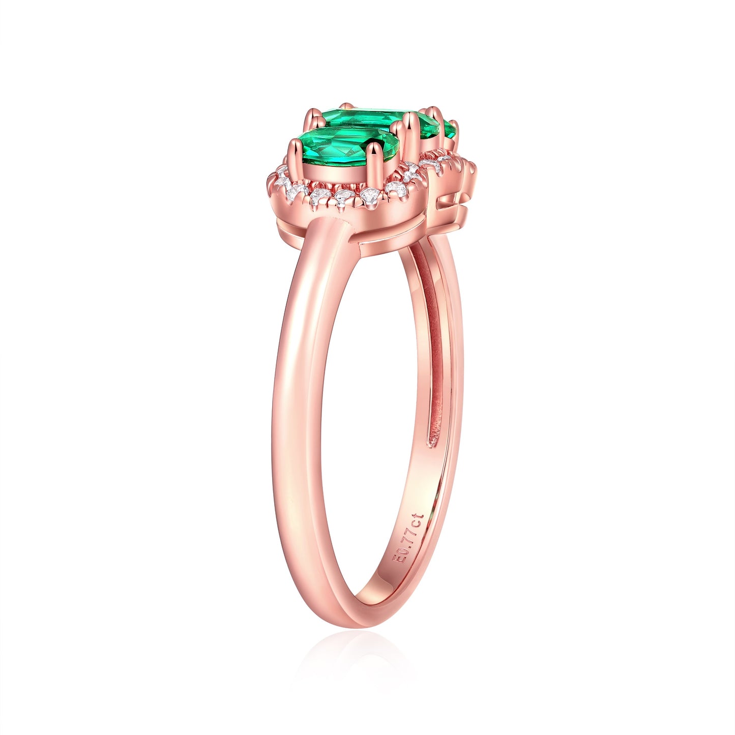 Anillo 3 Esmeraldas en plata 925 - Louty Joyería