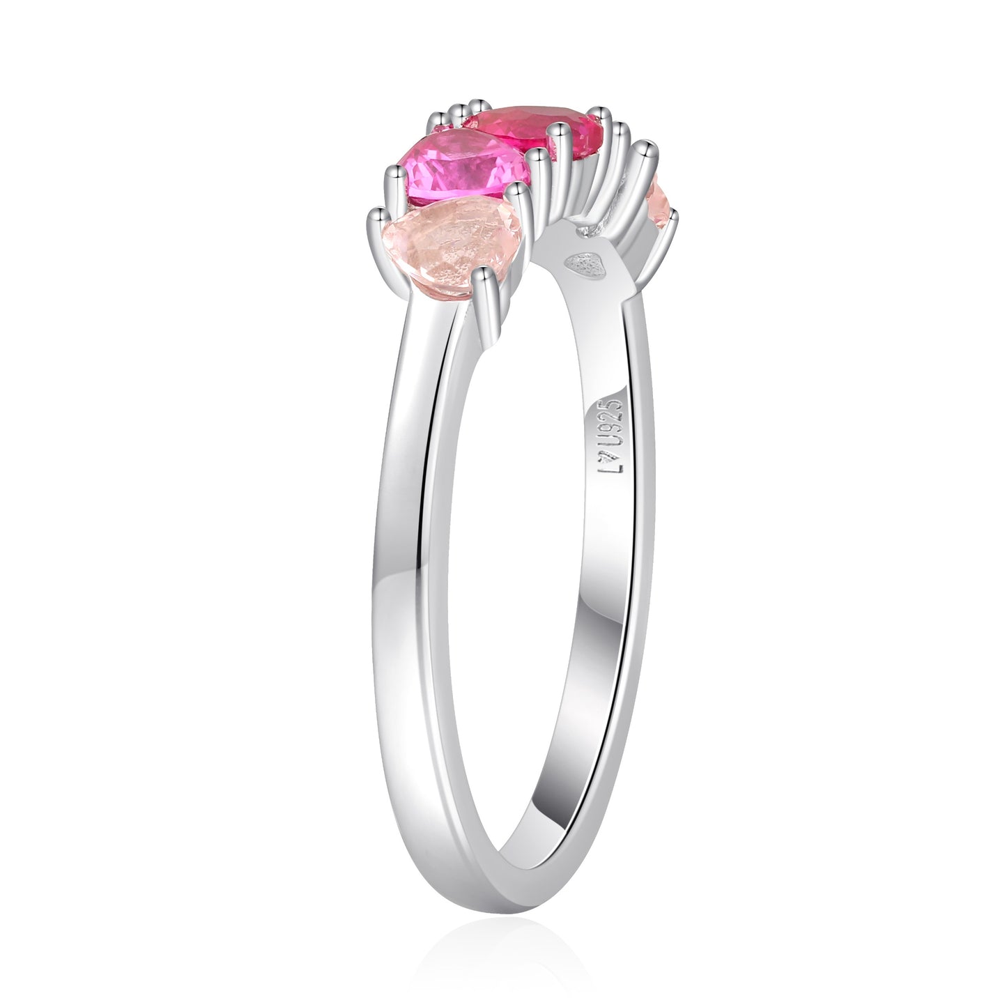 Anillo 5C Piedras en plata 925 - Louty Joyería