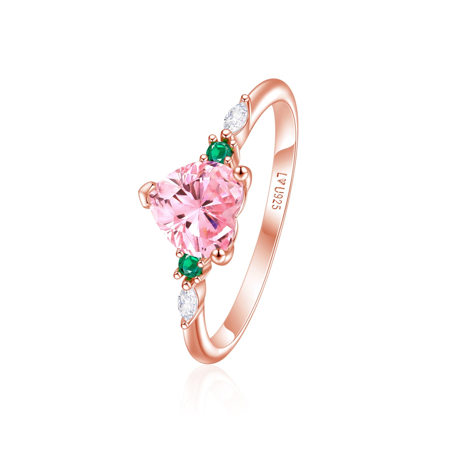 Anillo Alma Oro Rosa en plata 925 - Louty Joyería