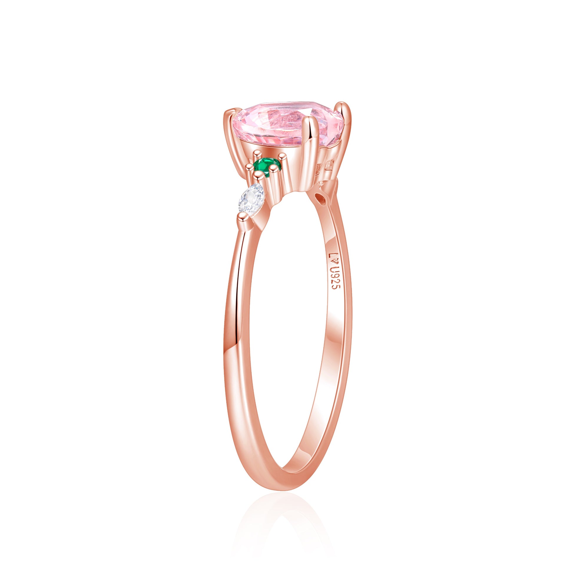Anillo Alma Oro Rosa en plata 925 - Louty Joyería