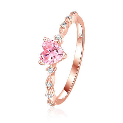 Anillo Amor Oro Rosa en plata 925 - Louty Joyería