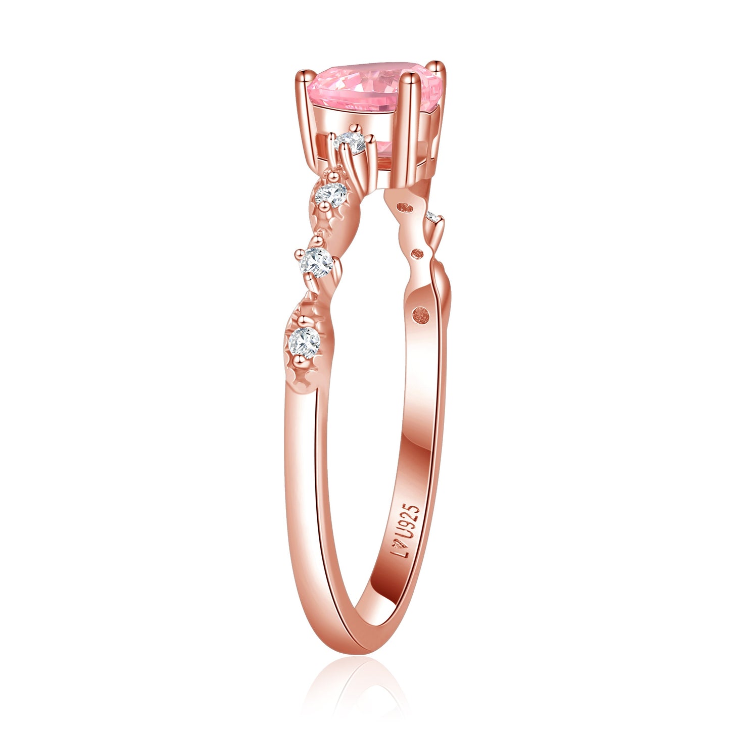 Anillo Amor Oro Rosa en plata 925 - Louty Joyería