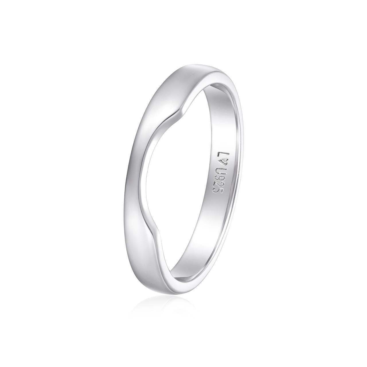 Anillo Banda Marquise H en plata 925 - Louty Joyería