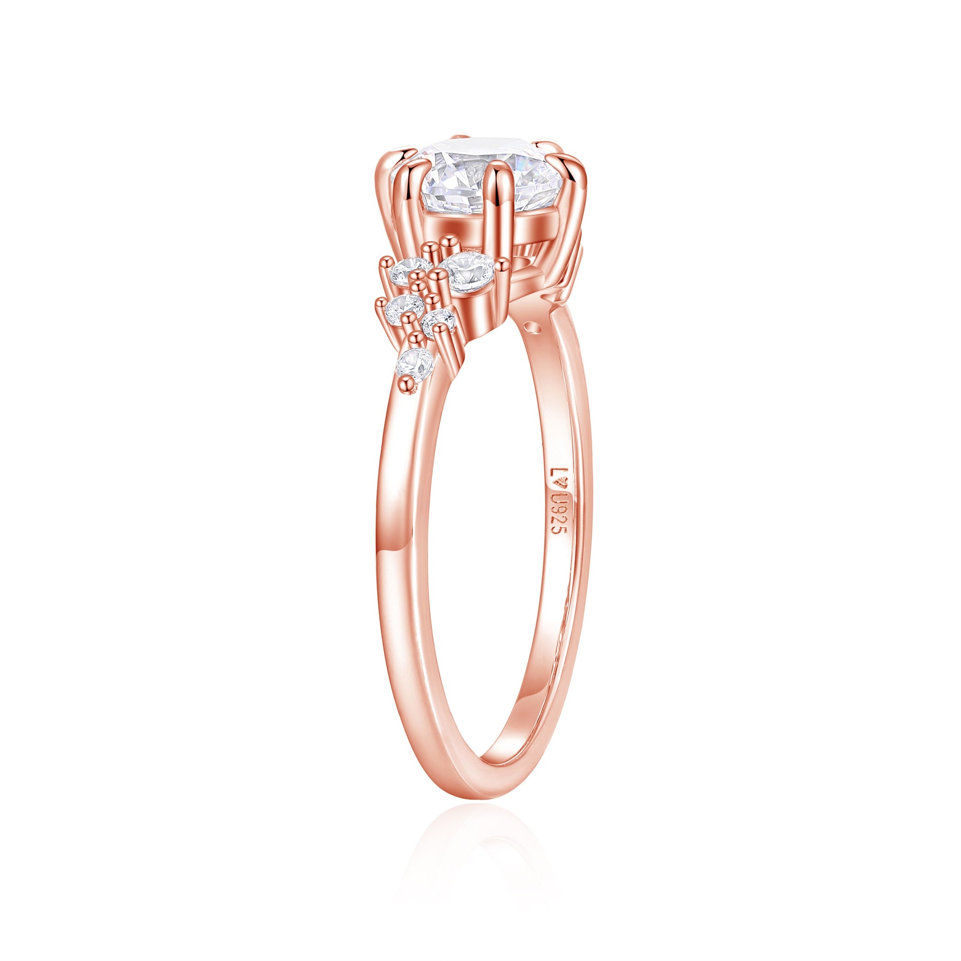 Anillo Cassey Oro Rosa en plata 925 - Louty Joyería