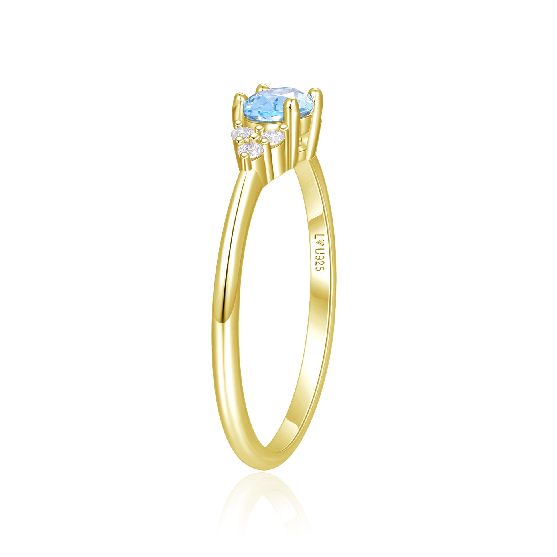 Anillo Cielo Oro Amarillo en plata 925 - Louty Joyería