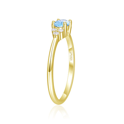 Anillo Cielo Oro Amarillo en plata 925 - Louty Joyería