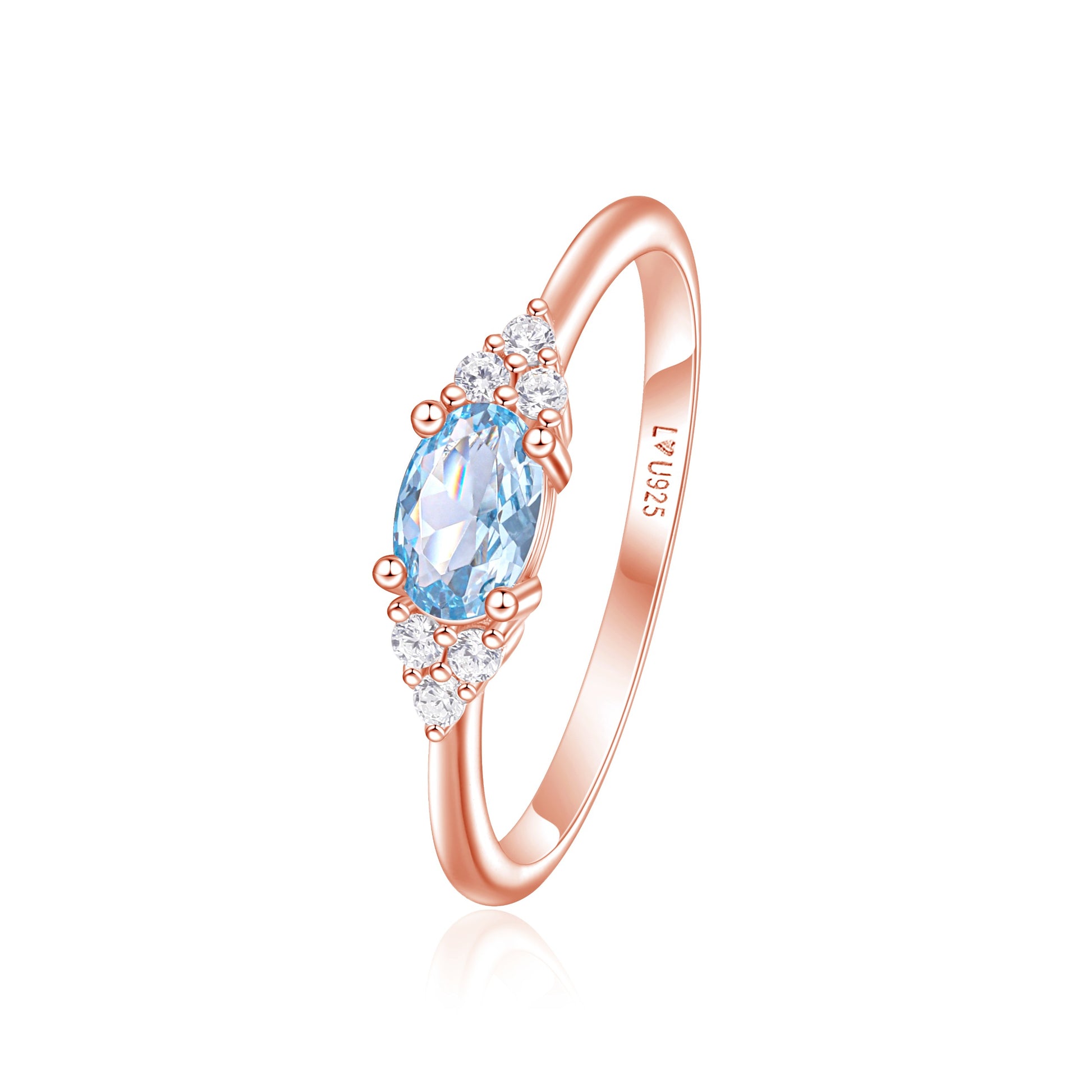 Anillo Cielo Oro Rosa en plata 925 - Louty Joyería