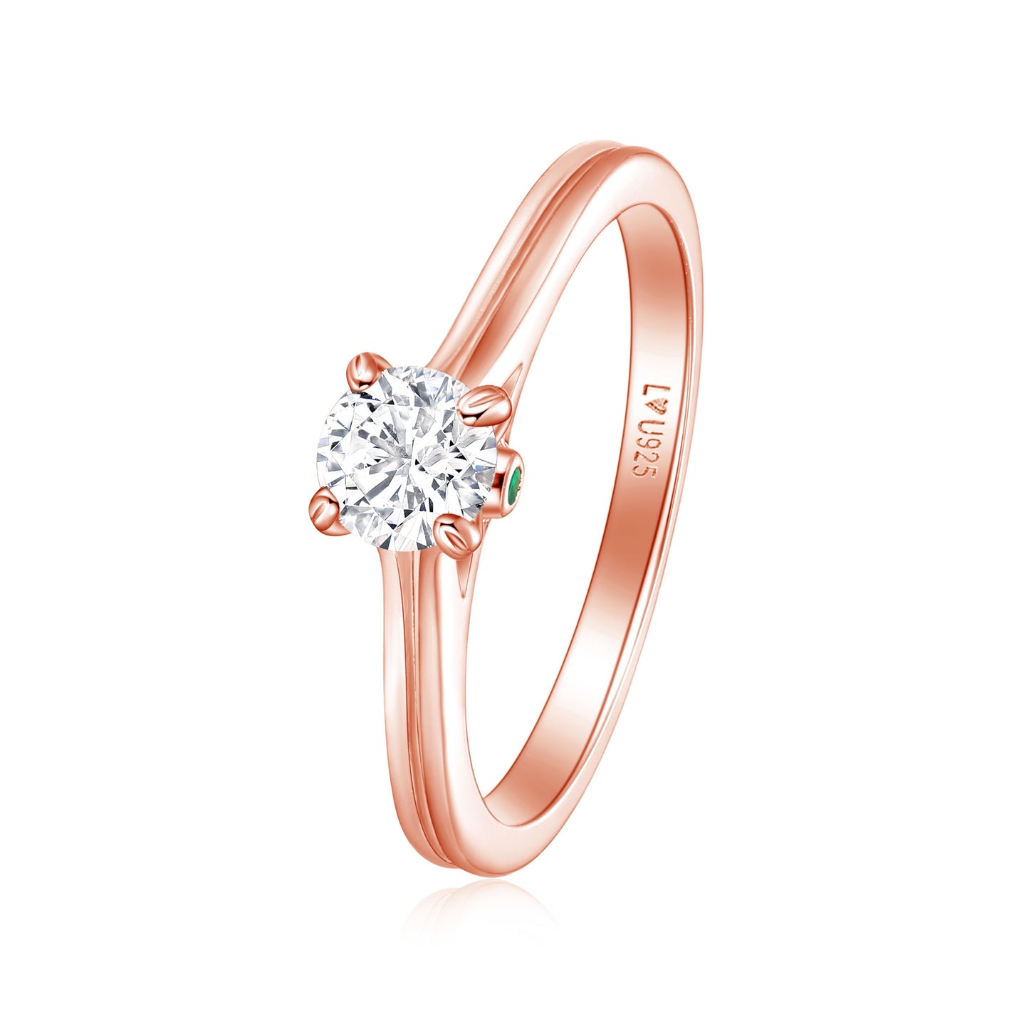 Anillo Doble Banda Oro Rosa en plata 925 - Louty Joyería