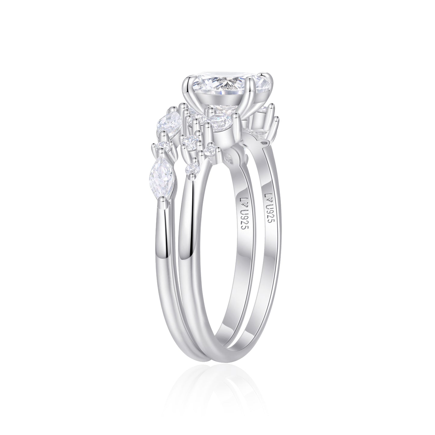 Anillo Duo Celestial en plata 925 - Louty Joyería