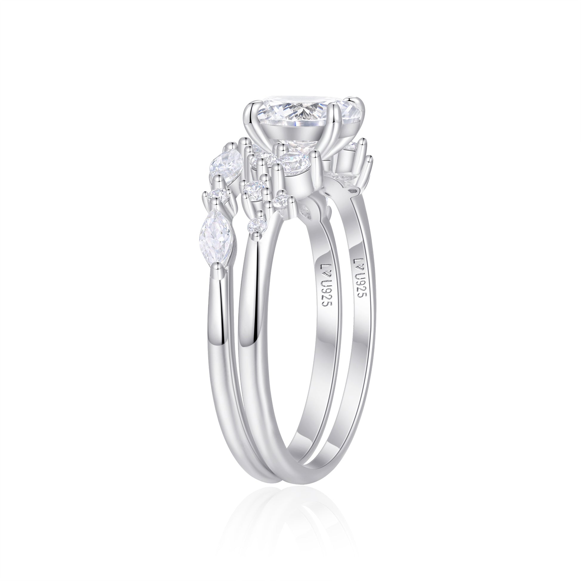 Anillo Duo Celestial en plata 925 - Louty Joyería