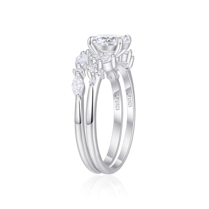 Anillo Duo Celestial en plata 925 - Louty Joyería