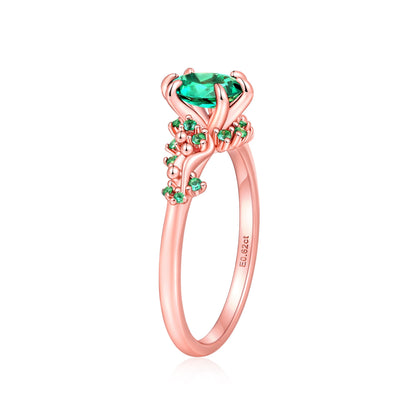 Anillo Esmeralda en plata 925 - Louty Joyería