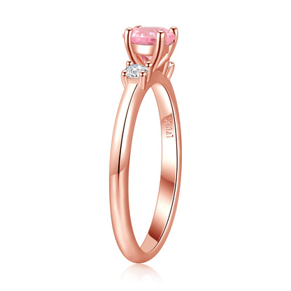 Anillo Eternity Oro Rosa en plata 925 - Louty Joyería