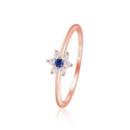 Anillo Índigo Oro Rosa en plata 925 - Louty Joyería