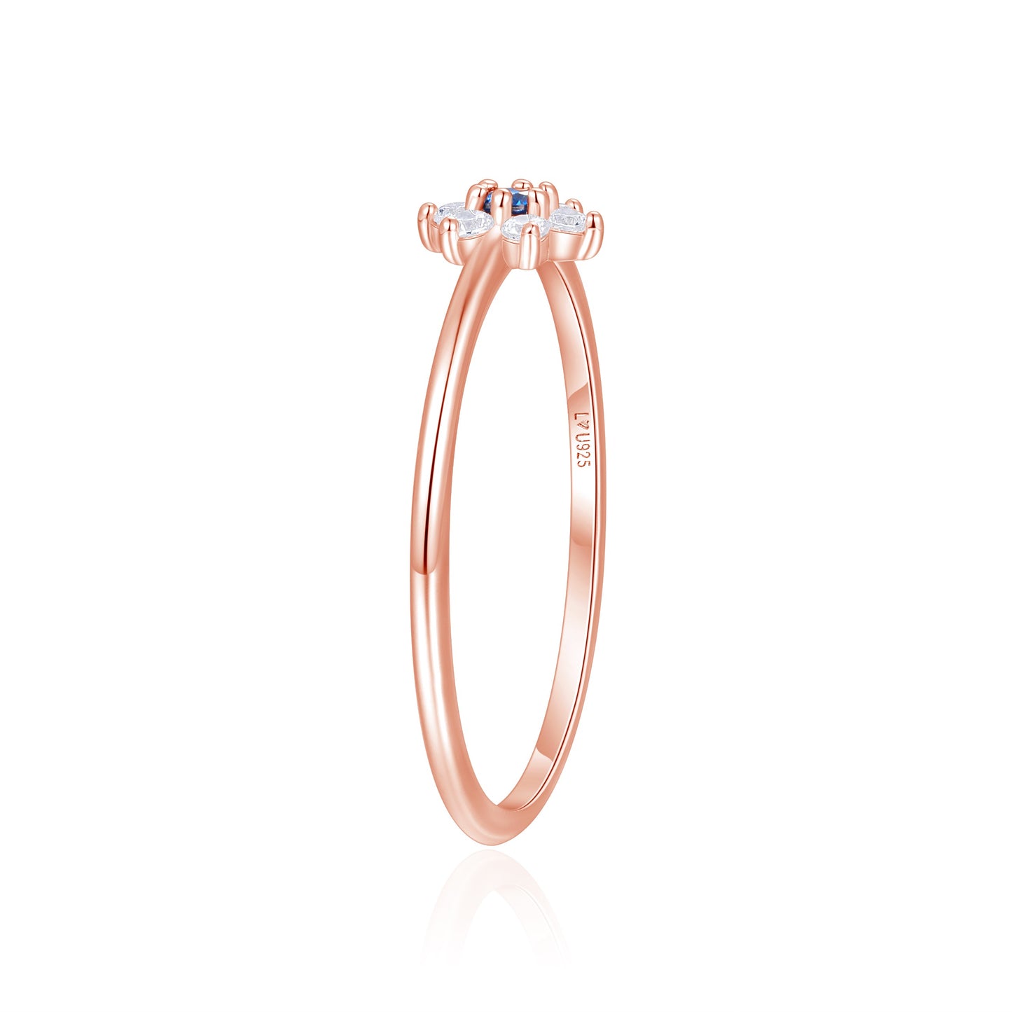 Anillo Índigo Oro Rosa en plata 925 - Louty Joyería