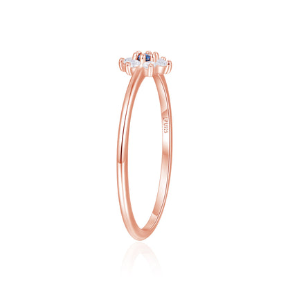 Anillo Índigo Oro Rosa en plata 925 - Louty Joyería