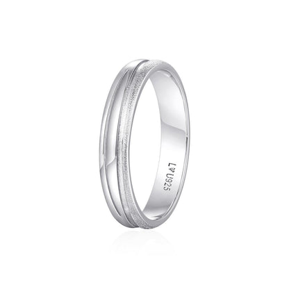 Anillo Matrimonio Combinado H Plata en plata 925 - Louty Joyería