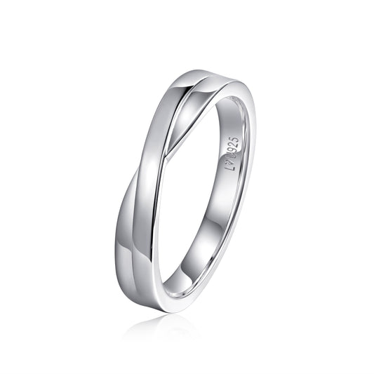Anillo Matrimonio Entrelazado H en plata 925 - Louty Joyería