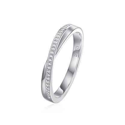Anillo Matrimonio Entrelazado M en plata 925 - Louty Joyería